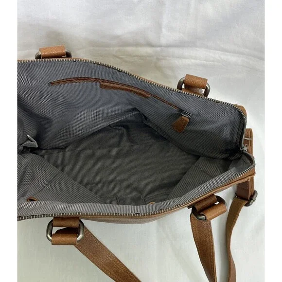 Spikes & Sparrow Handbag Crossbody 100% Leather Camel NEW (scuffs) - Picture 7 of 12